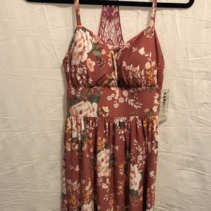 Mauve floral maxi dress!